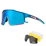 KAPVOE Polarized Cycling Glasses with 4 Interchangeable Lenses TR90 Sports Sunglasses Women Men Running MTB Bike Bicycle Accessories 05