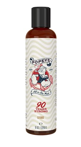 Popeye Shaving Co 3-in-1 Natural Beard Wash and Conditioner for Men, Cruelty Free and Nourishing Beard Shampoo, Best for Maintaining and Conditioning Hair, Citrus, 8oz image 5