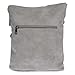 Christian Wippermann Damen Tasche Schultertasche Umhängetasche Crossover Bag Leder Optik Handtasche Grau