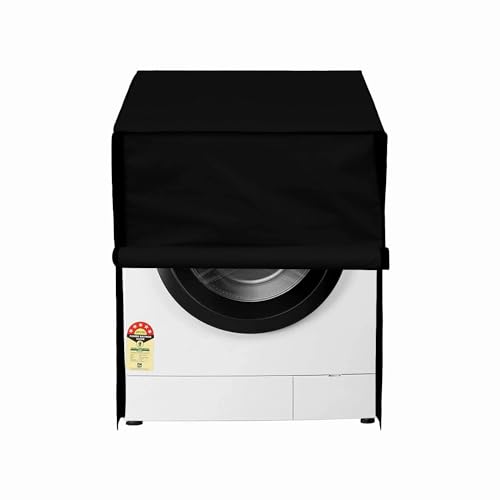 Image of Wings Star Front Load Washing Machine Cover Suitable for Bosch 5.5 kg, 6 kg (50X63X81 CMS, Black)