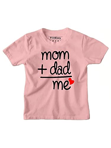 Image of PrintEasy� Mom Dad & Me Cotton Round Neck Short Sleeves Unisex T-Shirt for Boys & Girls