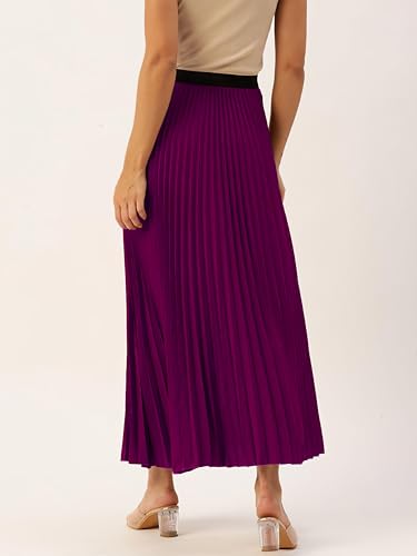 Image of OTABU | Women Accordian Pleat Maxi Flared Skirt