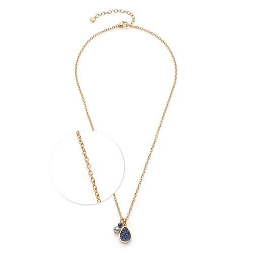 Collier agate bleu foncé Jewels by Leonardo idée cadeau femme anniversaire noël