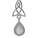 Silvershake Natural Moonstone 925 Sterling Silver Triquetra Celtic Knot Drop Dangle Leverback Earrings