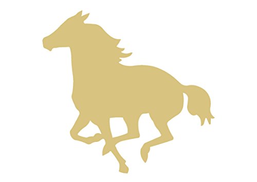 Running Horse Cutout Unfinished Wood Country Horse Arena Horse Farm Derby Door Hanger Mdf Shaped Canvas Style 1 #TOP1