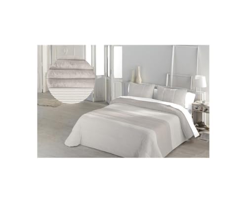 Catotex Edredón Comforter Micro-Sherpa con Borreguito, Modelo: Rune, Color: Beige, Medida: 235x260 cm (Cama de 135/140 cm).