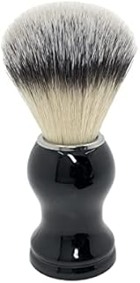 CSB Shaving Brush Synthetic Nylon Hair Knot with Bright Pure Black Plastic Handle - Vegan Shave Brushes for Men