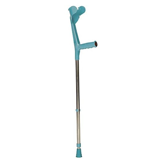Engelskt sockerrör, krycka, en krycka, justerbar i 10 steg, resistent upp till 150 kg, aluminium, väger endast 0,5 kg, Färg Emerald