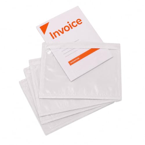 Image of The Shipping Shed A6 Documents Enclosed Wallets 1000 Pack – Clear Self Adhesive Shipping Envelopes for Packing Slips, Invoices, Parcel Labels & Dispatch Notes