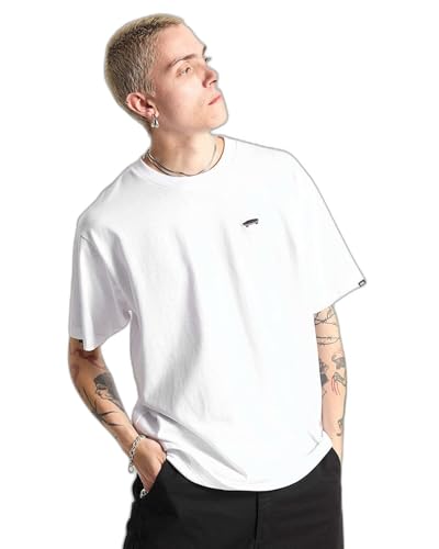 T-shirt Vans Salton Loose blanc VN000P56WHT1 en coton uni col rond haut de gamme