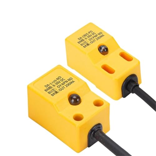 QAVLXIE Sensore di prossimità Quadrato in Metallo 1805, Distanza di rilevamento 5 mm, Interruttore di prossimità IP67 NPN PNP DC6-36V a 3 Fili(1805 NPN NC)