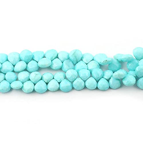 Opale bleue naturelle briolette cœur pour créer un cadeau d'anniversaire fait main