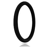 OTOSTAR Soft Velvet Steering Wheel Cover, Universal Luxury Steering Wheel Protector Car Interior Accessories 15 inch (Black)