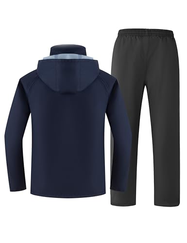 Ubon Waterproof Rain Suits for Men Including Jackets and Pants Lightweight Rain Gear for Golf Hiking Fishing 2 Pieces2