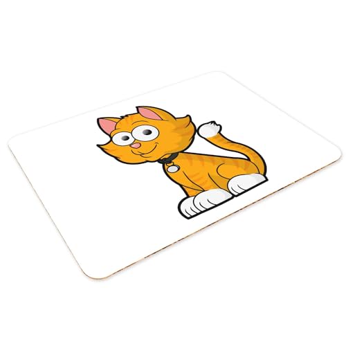 Sets de table souples antidérapants en liège chat mignon lot de 4 - 3