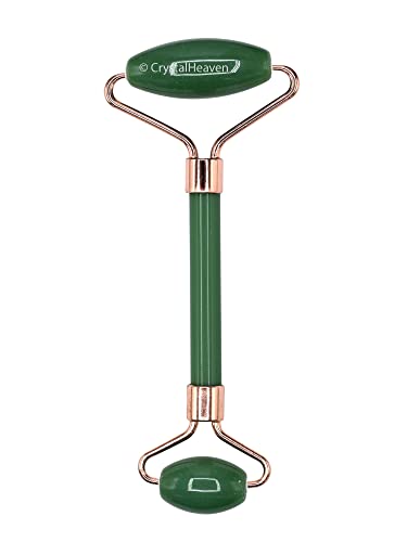 Image of Crystal Heaven Green Face Roller And Gua Sha Tool For Women|Original Face Massage Green Roller Gua Sha