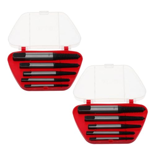 JUMPLAWN 10Pcs Screw Extractor Set Durable Damaged Screw Remover Tool Kit for Stripped Rusty Broken Screws Precision Engineering for Easy Removal Home and Automotive Repairs