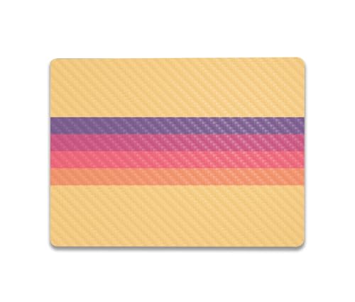 Image of MightySkins Carbon Fiber Skin Compatible with Microsoft Surface Laptop Go 3 (2023) Full Wrap Kit - Mellow Stripes | Protective Durable Textured Carbon Fiber Finish | Made in The USA