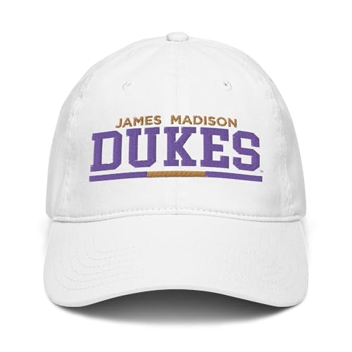 Gorra ajustable oficial James Madison Dukes Varsity blanca miniatura 2