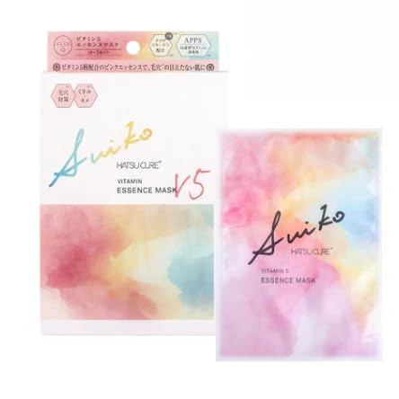 SUIKOビタミン5エッセンスマスク ビタミンCシートマスク 水光透明肌 毛穴 集中ケア 美容液30ml/1枚 潤いスキンケア LDK受賞