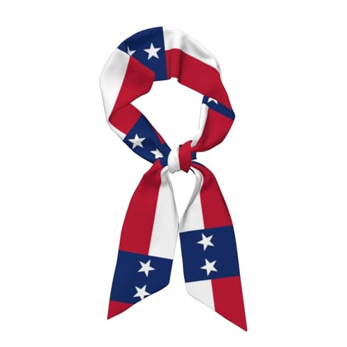 Flag of Texas printing Women's Fashion Scarf Silk Feeling Scarf Satin Head Scarf for Women Long silk scarf (satin).