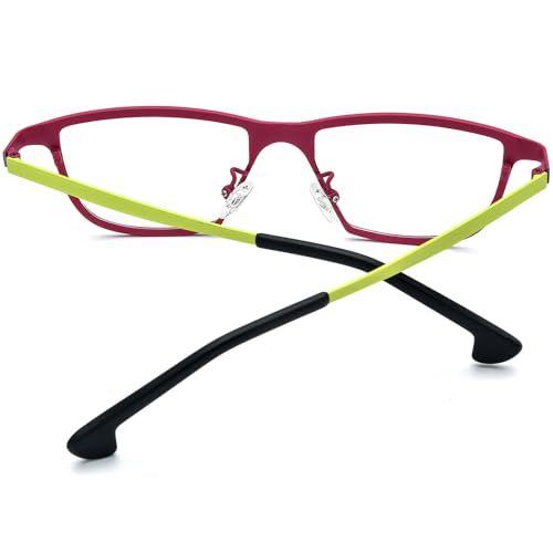 Image of FONEX Colorful Pure Titanium Glasses Frame Women Retro Round Eyeglasses
