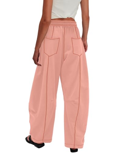 Womens Baggy Wide Leg Pants Casual Palazzo Pants Loose Lounge Sweatpants with Pockets Summer Vacation Outfits3