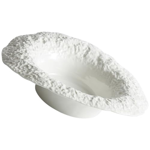 DOITOOL Plato de Estilo Sombrero con Textura de Roca Plato para Cena Multiusos Resistente Roturas para Frutas Aperitivos y Ensaladas Diseño Pulido y Superficie Lisa
