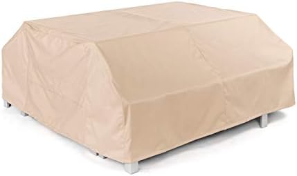 Picnic Table Cover โ 76W x 62D x 32H โ Ultima Ripstop โ 600D Fade Resistant Poly โ RotโResistant Thread โ Buckle Straps โ Weather Resistant - Ripstop Tan
