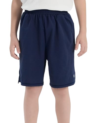 PATPAT Boys 2-Piece Athletic Set: Ultra Lightweight Quick-Dry T-Shirt & Shorts – Breathable Activewear for Sports & Daily Play, Motion Navy, US12/L4