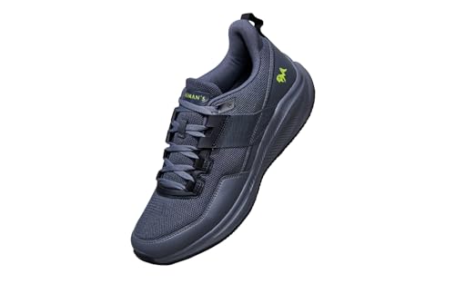 Neeman's The Exuberants Sneakers for Men | Comfortable and Flexible | Casual Shoes for Men | Stylish and Trendy | Walking, Running, Gyming Sneakers | EVA Sole Men's Sneakers | Grey Black, UK9