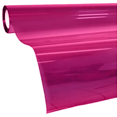 Image of VViViD Transparent Colorful Vinyl Window Tinting Sheets (1.49ft x 5ft, Pink)