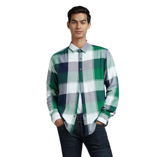 Image of Pepe Jeans Men's Regular Fit Full Sleeve Checkered Cotton Casual Shirt | Check Shirt for Man | Smart & Stylish | Multiple Styles | Mens Casual Shirts