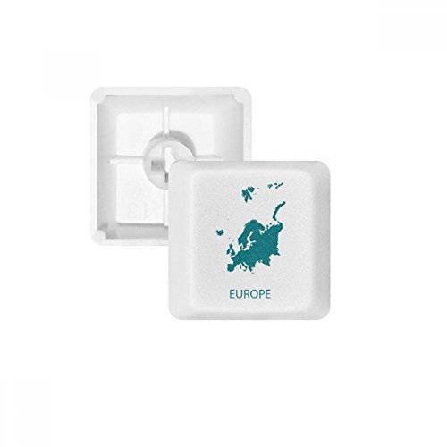 Touche clavier mécanique custom PBT blanc profil OEM carte Europe silhouette multicolore