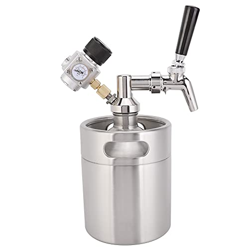 ANKROYU Kegerator automático de barril de cerveza de acero inoxidable con grifo para elaboración casera y fiestas Material 304 capacidad de 2L
