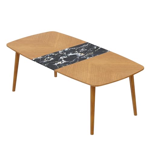 Image of Wakefit Zafran 8 Seater Dining Table - with Marble Finish Tiles