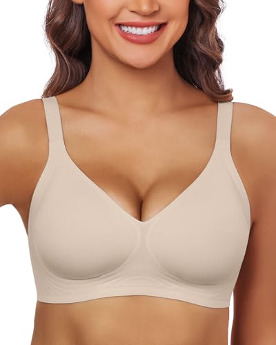 HORISUN Wireless Bras for Women Soft Comfortable No Underwire T Shirt Bra Full Coverage Bras with Support