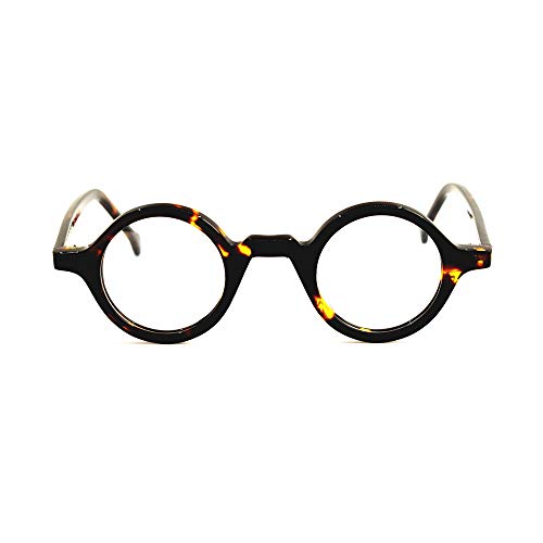 Image of Hand Made Small Vintage Round Eyeglass Frames Full Rim Acetate Glasses B002