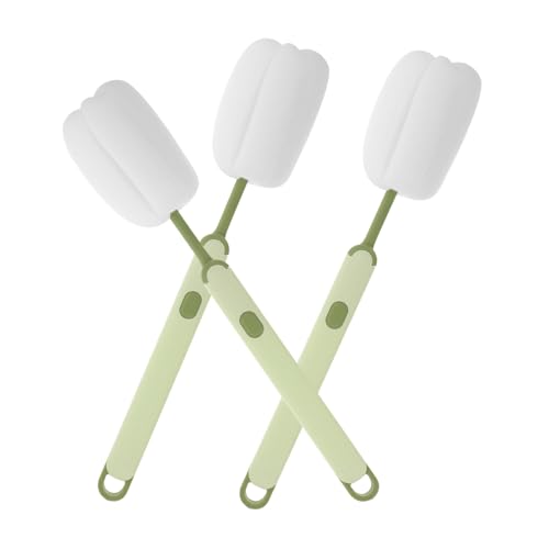 Anneome 3piezas Cepillo De Limpieza para Botellas Mango y Diseño Práctico para Biberones y Material y Aleatorios