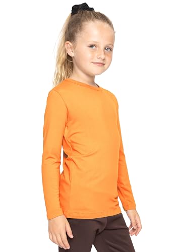 Image of Shirts for Girls Long Sleeve Crew Neck Top, Hoodie or 3 /4 Sleeve Soft Stretch Kids Lightweight Size 2-16