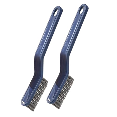 SOLUSTRE Multi-Purpose Cleaning Brush Set 2-Piece Crevice Brush Long Handle for Bathroom Kitchen and Floor