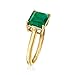 Ross-Simons 2.70 Carat Emerald East-West Ring in 18kt Gold Over Sterling. Size 8