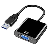 VGE Adattatore USB 3.0 a VGA, adattatore scheda grafica esterna, convertitore per PC Windows, compatibile con videoproiettore TV, semplice Plug & Play, ideale per lavoro d