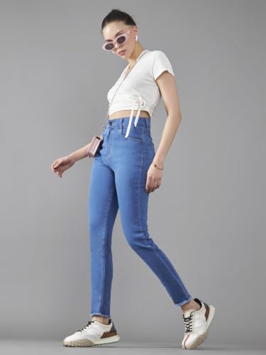 Image of Dolce Crudo Distressed High Rise Skinny Jeans for Women
