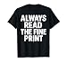 Subtle 6-7 Meme Funny Read The Fine Print Six Seven Gag Joke T-Shirt