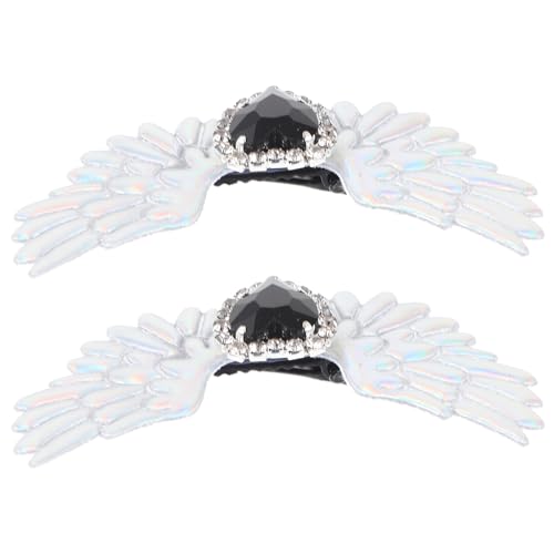 TEMPNAP 1 Par de Clips para Zapatos Alas de Ángel en Aleación y Rhinestone, Diseño Elegante y Único para Adornar Zapatos de Novia o Botas