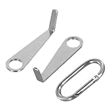 Qualoramall 2 Stück Edelstahl-Videoschlüssel-Ersatzwerkzeug, sicherer Entfernungsschlüssel, kompatibel mit Akku-Kamera, kompakte 4,3 cm Größe mit Schlüsselanhänger