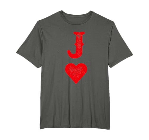 Maglietta del costume di Jack of Hearts. Completo costume semplice per una festa a tema casinò, costume semplicemente adatto per gruppi o famiglie.