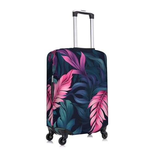 Cute Funny Leaf Plants Travel Luggage Cover for Suitcase Anti-Scratch Fashion Suitcase Protector Washable Elastic Baggage Covers Fits 22-24 Inch Luggage for Travel Beach Holiday2