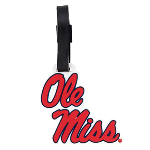 Desert Cactus University of Mississippi Luggage Tag Rebels Ole Miss U of M Bag (PVC - Design A)